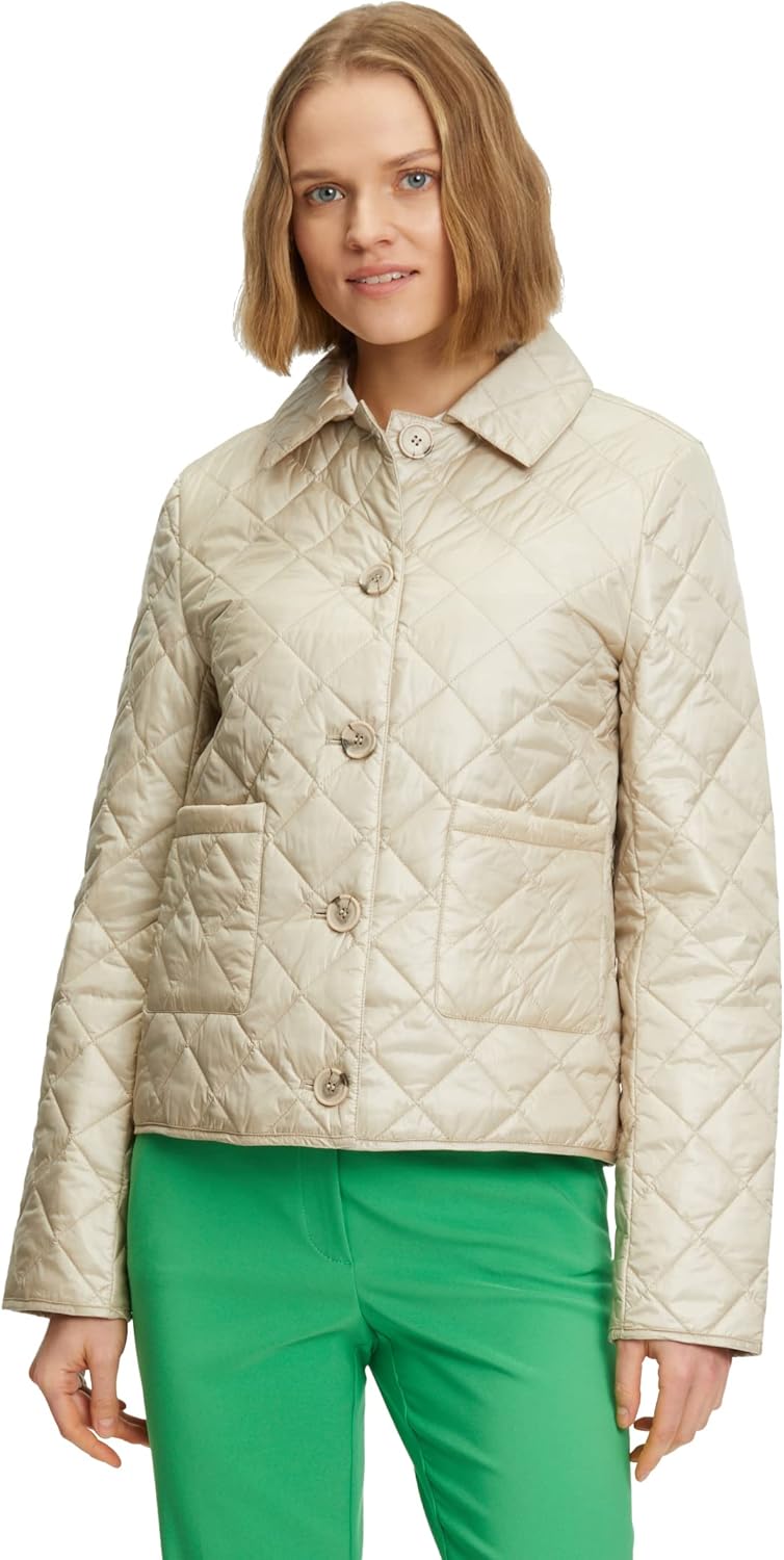 Cartoon Damen Steppjacke mit Kragen 38 Cream/Camel, 38 Cream/Camel