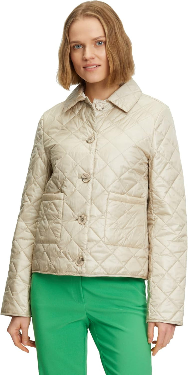 Cartoon Damen Steppjacke mit Kragen 38 Cream/Camel, 38 Cream/Camel