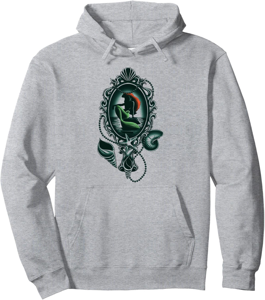 Disney The Little Mermaid Ariel Shell Medallion Portrait Pullover Hoodie