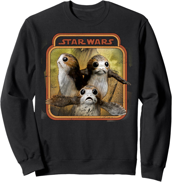 Star Wars Last Jedi Porg Triplets Retro Box Sweatshirt