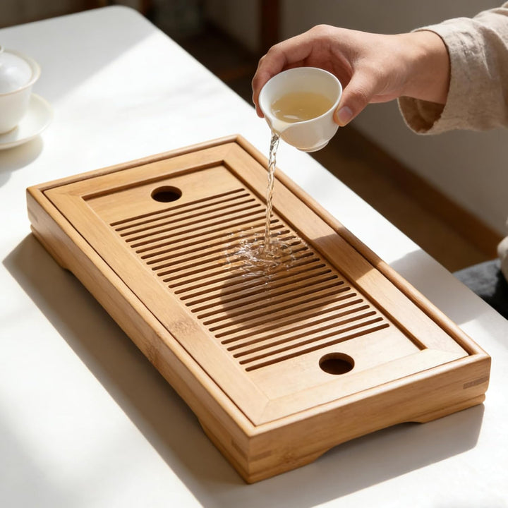 Gongfu Teetablett, Chinesischen Tee Tisch Bambus Tee Tablett, Tee Serviertablett Chinesisch Kung Fu