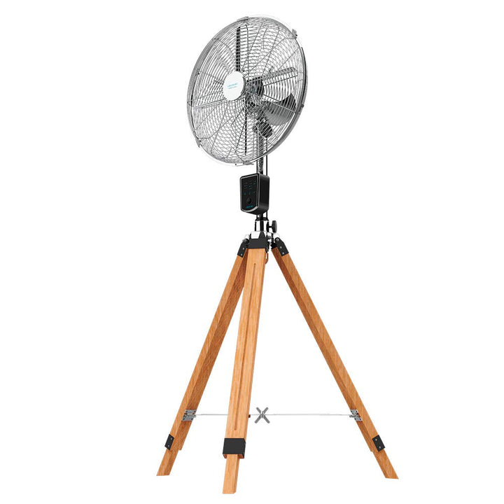 Cecotec Stativlüfter EnergySilence 1200 Woody. 80 W, 3 12-Zoll-Klingen, 30 cm Durchmesser, Kupfermot