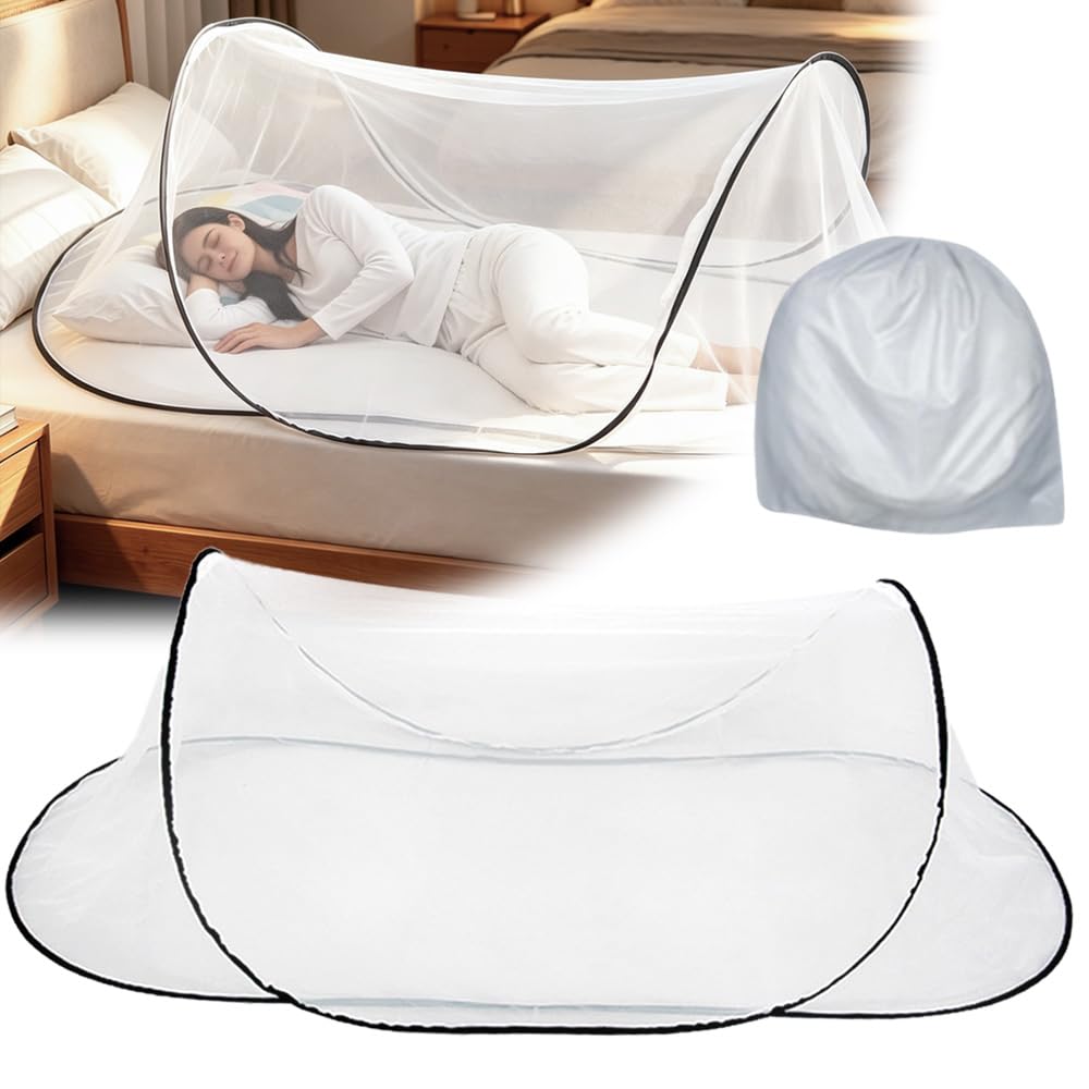 Moskitonetz Reise, 200 x 80 x 56 cm Faltbares Mückennetz, Moskitonetz Pop Up, Fliegennetz Bett, Outd
