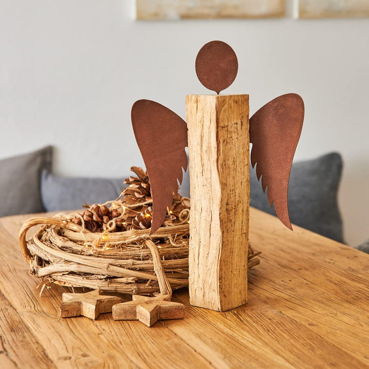 Deko Kind - Rostiges Engel 3er Set - Wetterbeständig - Edelrost - Rost Gartenstecker - Metall - Gart