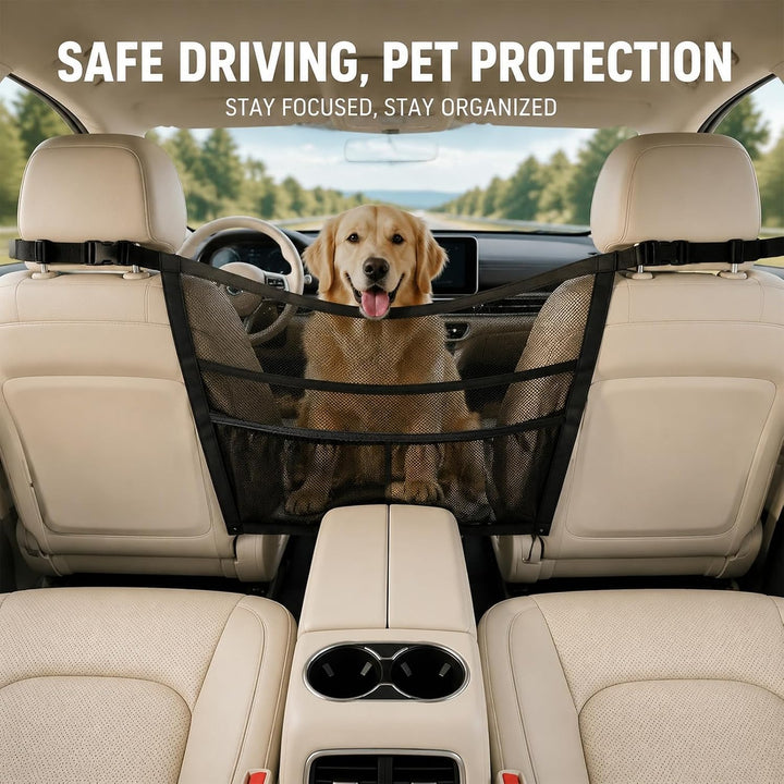 Hunde-Auto-Barriere, Netz-Organisation, Haustier-Trennwand für Auto/SUV | Hunde-Auto-Netzbarriere fü