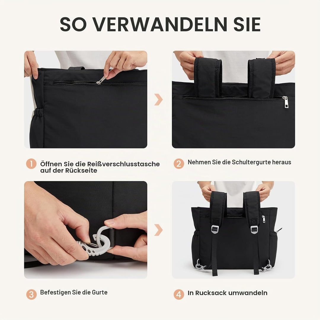 G4Free Packbare Sling-Tragetasche Wickeltasche Schwarz, Schwarz