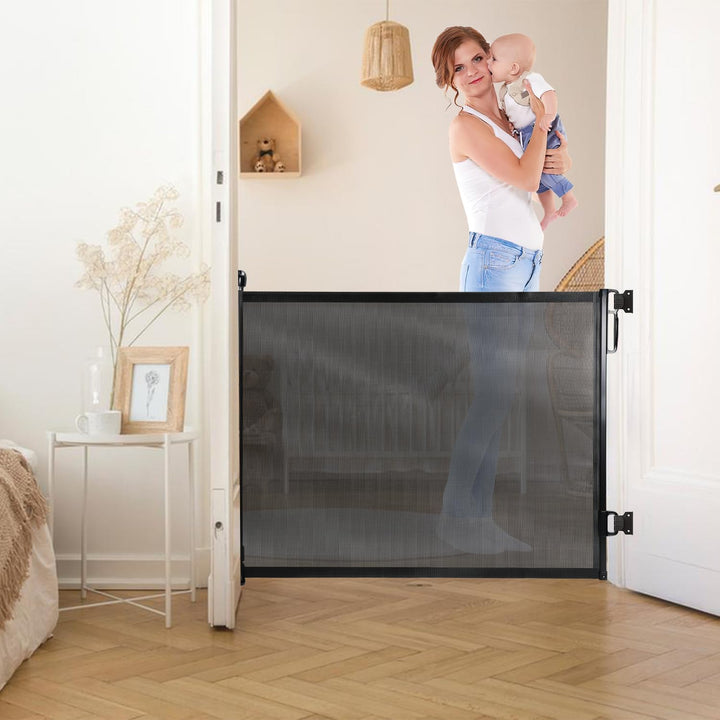Tubiaz Treppenschutzgitter Ausziehbar 150cm,Treppenschutz fur Baby, Türschutzgitter Ausziehbar, Türg