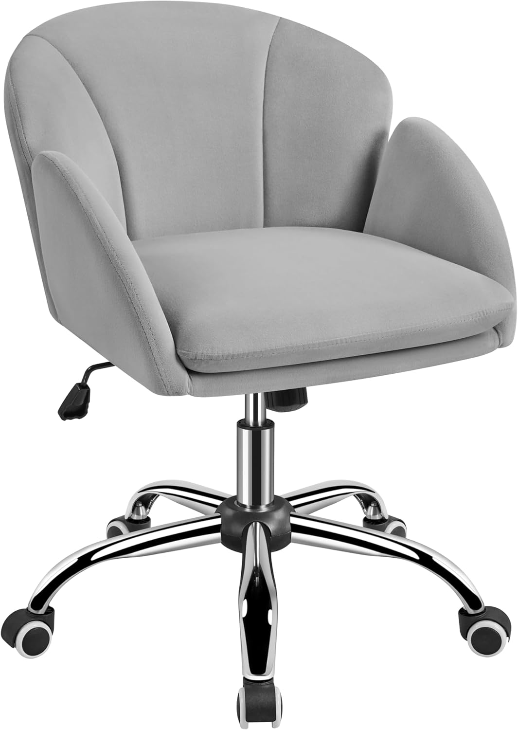 Yaheetech Bürostuhl aus Samt, Schreibtischstuhl Ergonomisch bis 136 kg Belastbar, Drehstuhl Höhenver