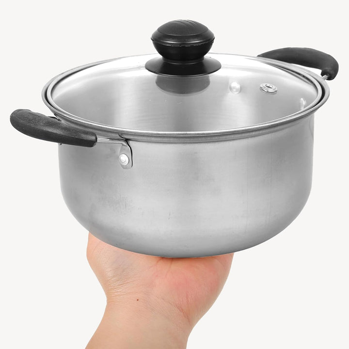 Angoily Kochtopf 18 cm Durchmesser: Kochtopf Milch Suppen Braten Nudeln mit Glasdeckel Antihaft Kass