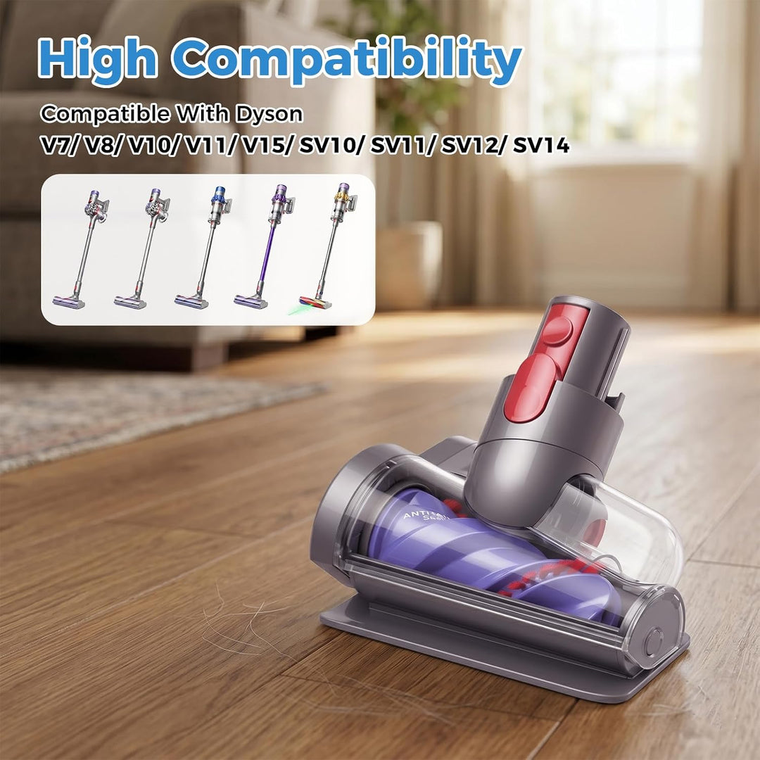 Mini Elektrobürste Kompatibel mit Dyson V7/ V8/ V10/ V11/ V15, Anti Verwicklungs Turbinendüse Matrat
