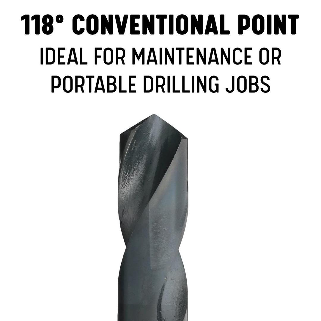Drill America - DWDRSD15,0 mm 15,00 mm Schnellarbeitsstahlbohrer mit 1,27 cm Schaft, DWDRSD-Serie. 1