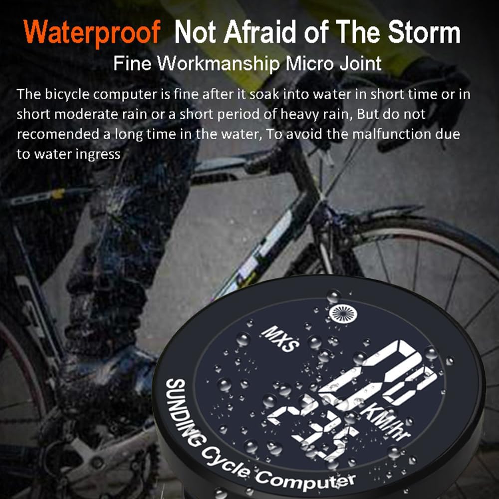 Kavolet Fahrradcomputer Kabellos, Fahrradtacho 16 Funktionen wasserdichte mit Hintergrundbeleuchtete