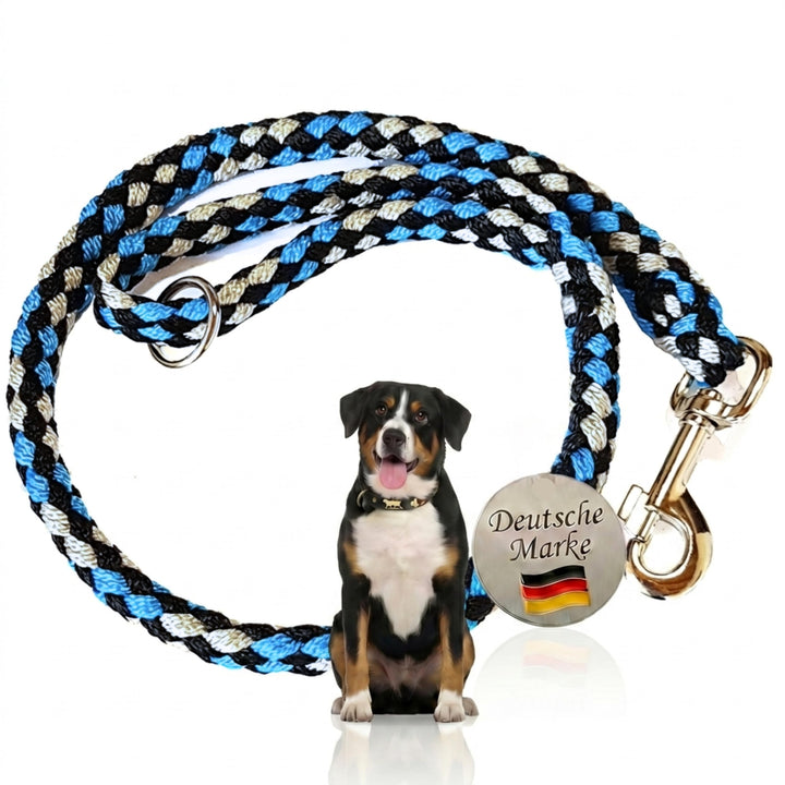 Geflochtene Hundeleine für mittelgrosse und grosse Hunde bis 60 kg | Kurze Führleine | 1,20 m lang |