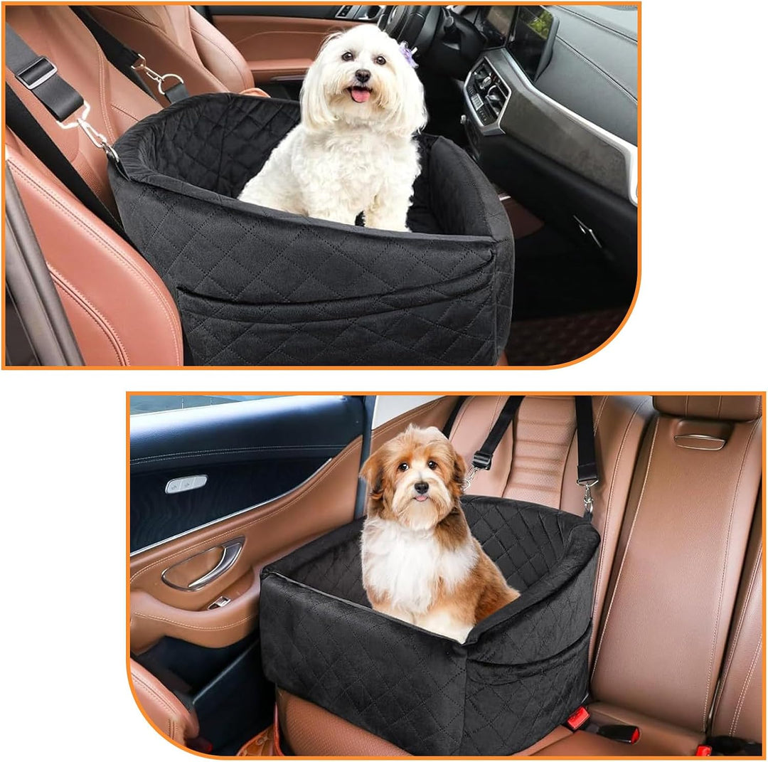 Ejoyous Hunde Autositz für Kleine und Mittelgrosse Hunde, Erhöhter Sitz, Abnehmbarer und Waschbarer