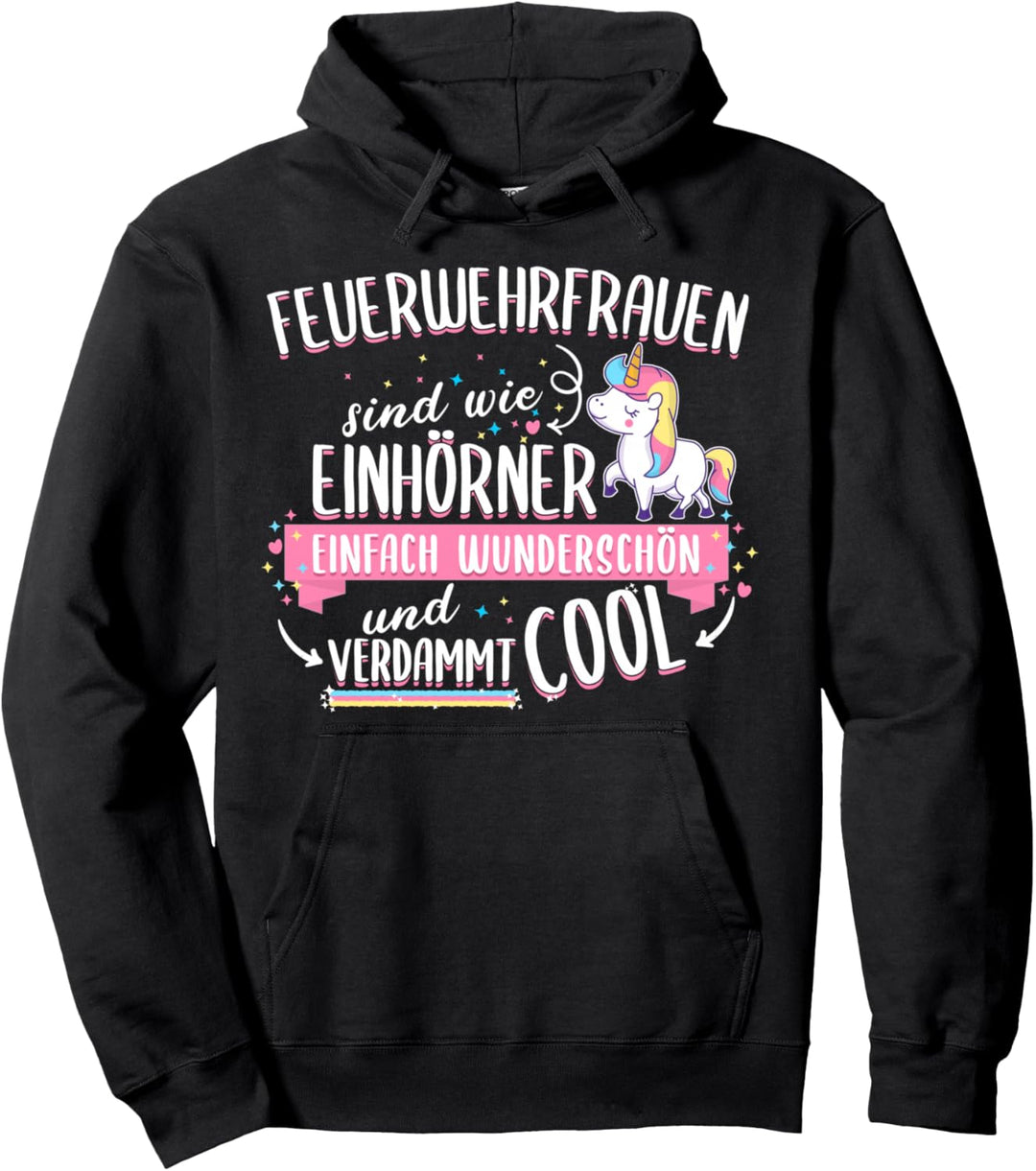 Feuerwehrfrau Einhorn Feuerwehr Pullover Hoodie