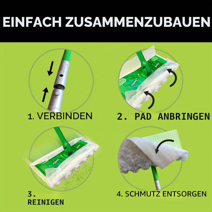 Swiffer PG-7631 Sweeper 2-in-1-Starter-Kit für Bodenreiniger mit Mopp und Besen