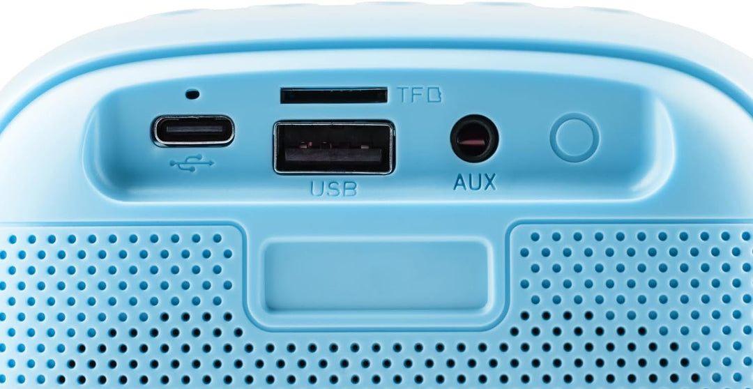 GOGEN Party Kinder Bluetooth‑Lautsprecher mit Mikrofon I Licht‑ & Stimmeffekte I 3.2W I Akku 5Std.I