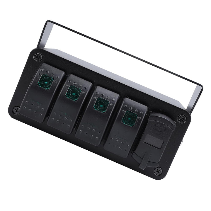 Aramox 12 V Schaltbox 4 Gang Wippschalter Wasserdicht Aluminium Für Utv Lkw Boot