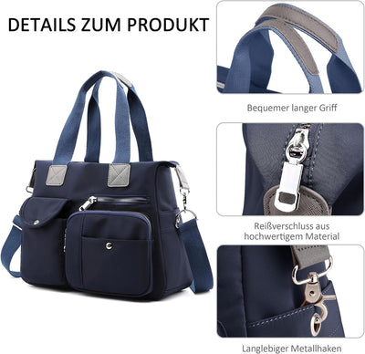 DORRISO Damen Handtasche Umhängetasche Schultertasche Casual Umhängetaschen Gross Kapazität Schulter