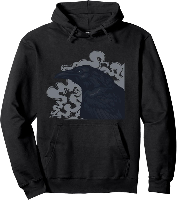 Schwarze Krähe Geschenk Rabe Pullover Hoodie