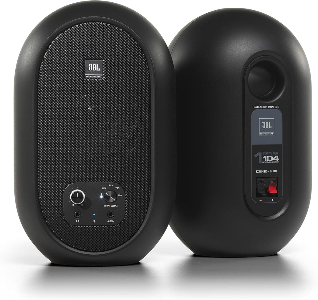 JBL 1 Serie 104 Kompakte, aktive Desktop-Referenzlautsprecher mit Bluetooth (paarweise verkauft) 1 S