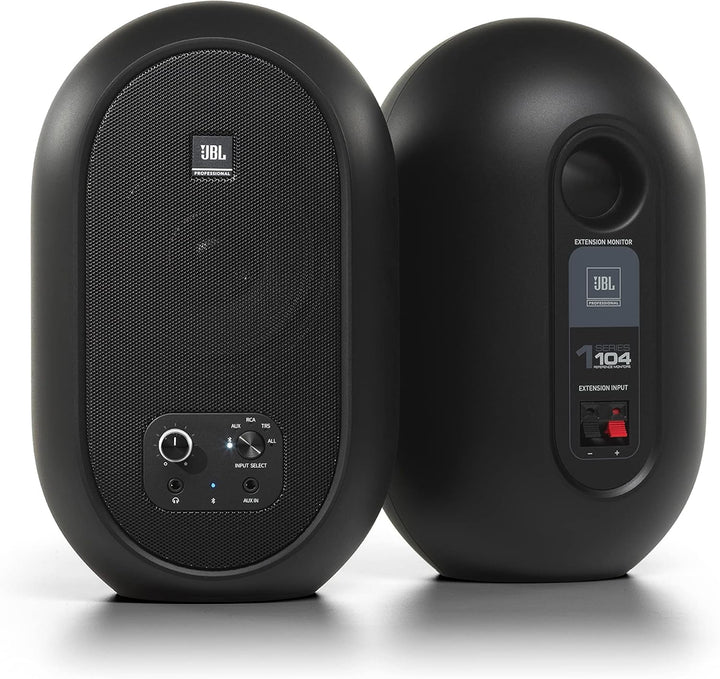 JBL 1 Serie 104 Kompakte, aktive Desktop-Referenzlautsprecher mit Bluetooth (paarweise verkauft) 1 S