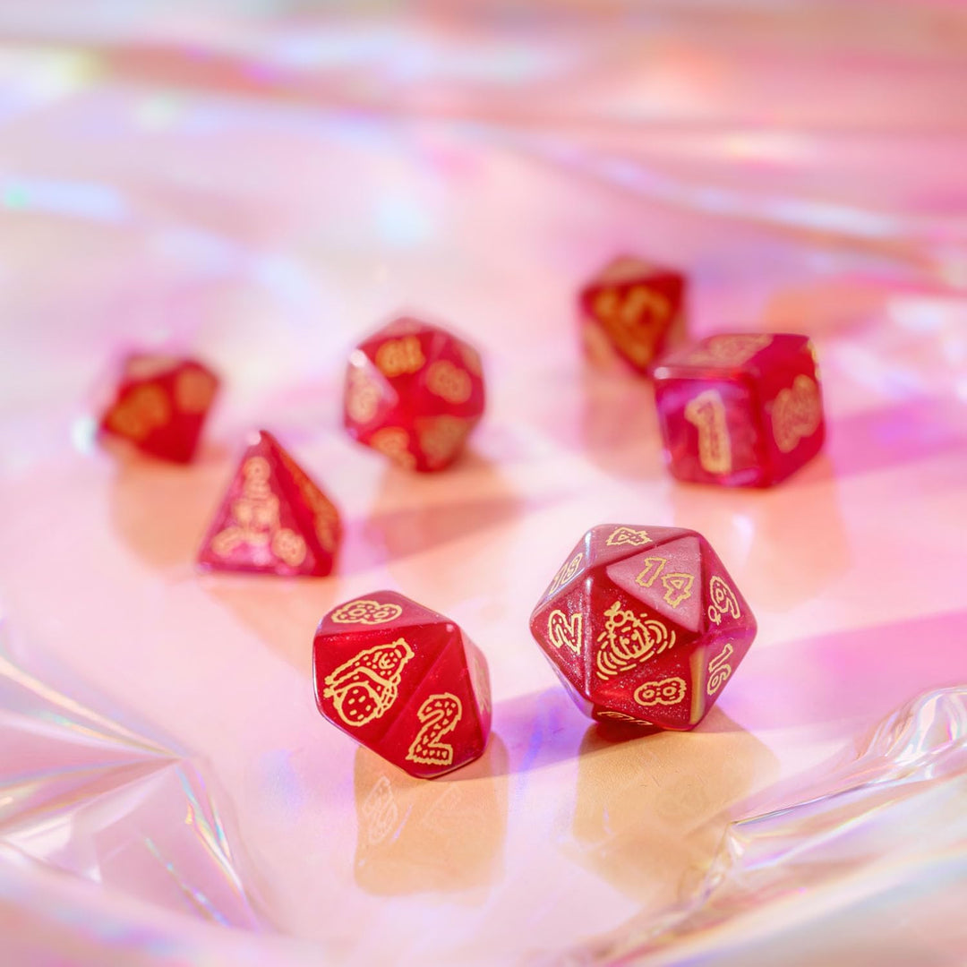 Q-Workshop Capybara Würfelset: Chillo, RPG-Würfel, Capybara-Motiv, für Kinder