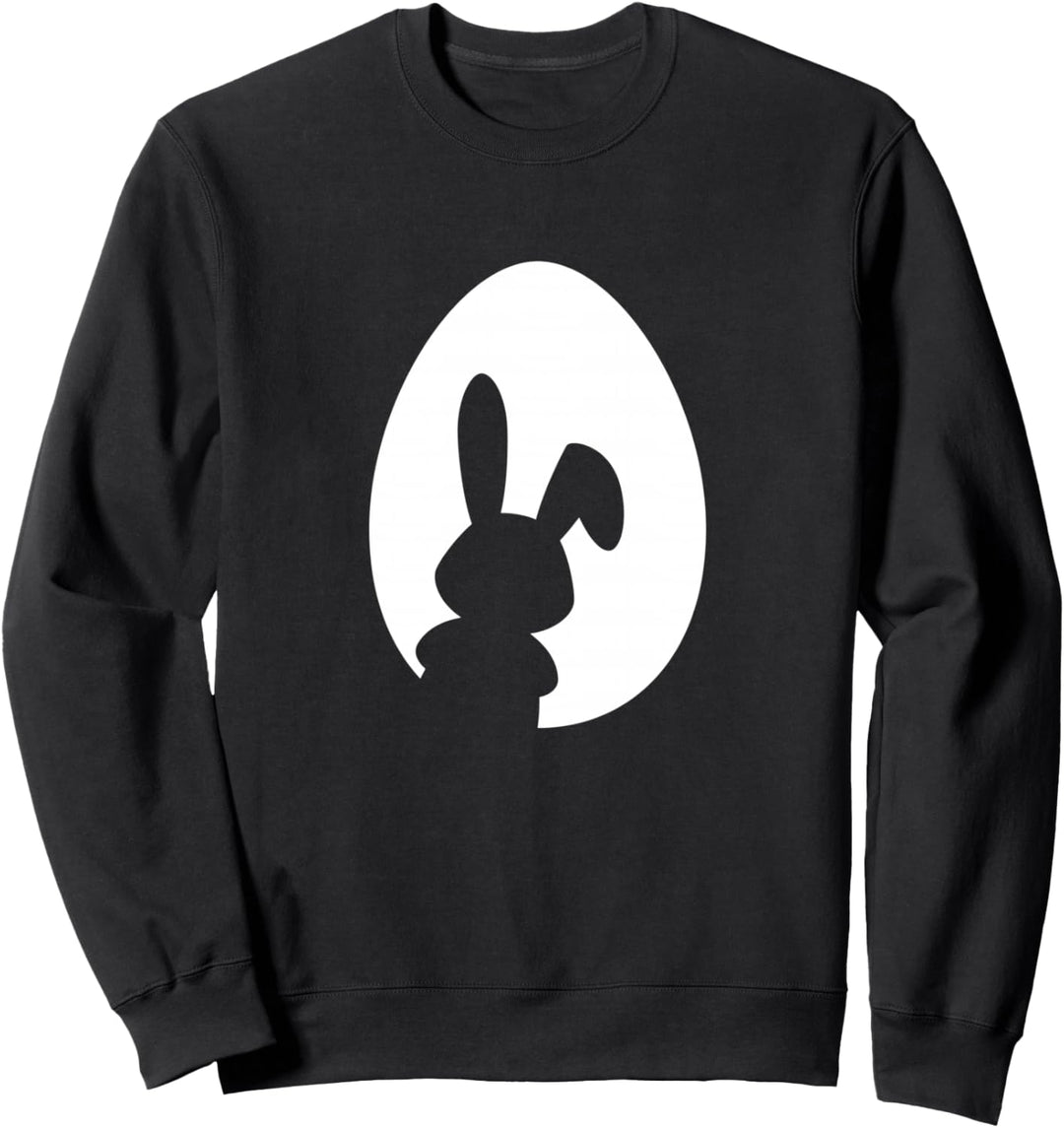 Osterhase Silhouette Ei Osterfest Sweatshirt