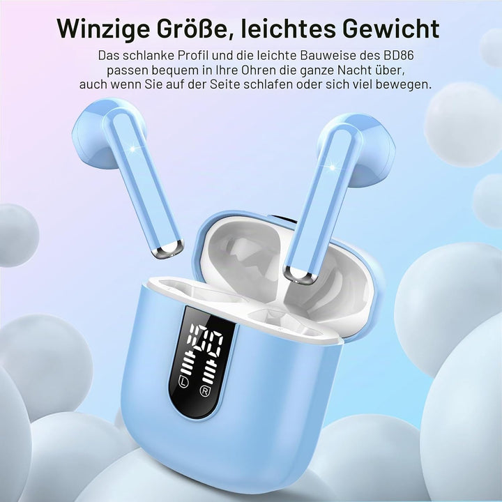 Jesebang Bluetooth Kopfhörer In Ear, Kopfhörer Kabellos Bluetooth 5.3, Ultraleicht Ohrhörer mit HD M