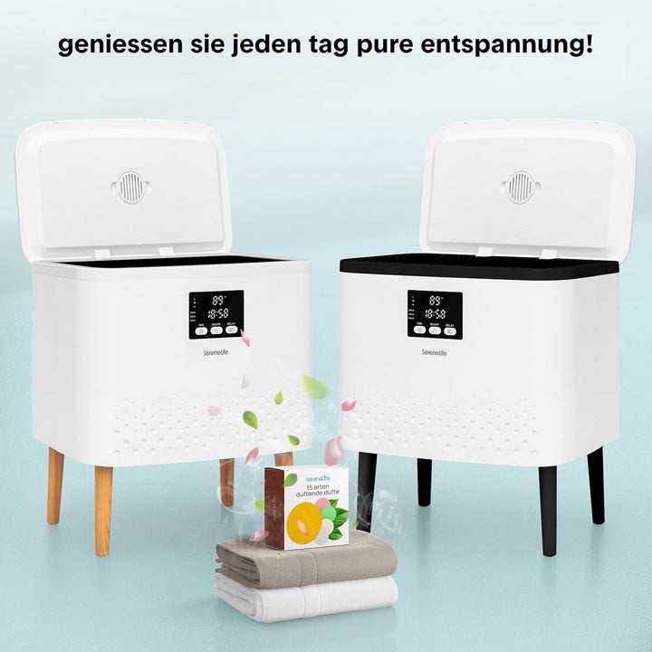 SereneLife Handtuchwärmer Eimer- 20L Elektrisch Stehend, Handtuchtrockner und Deckenwärmer mit Timer