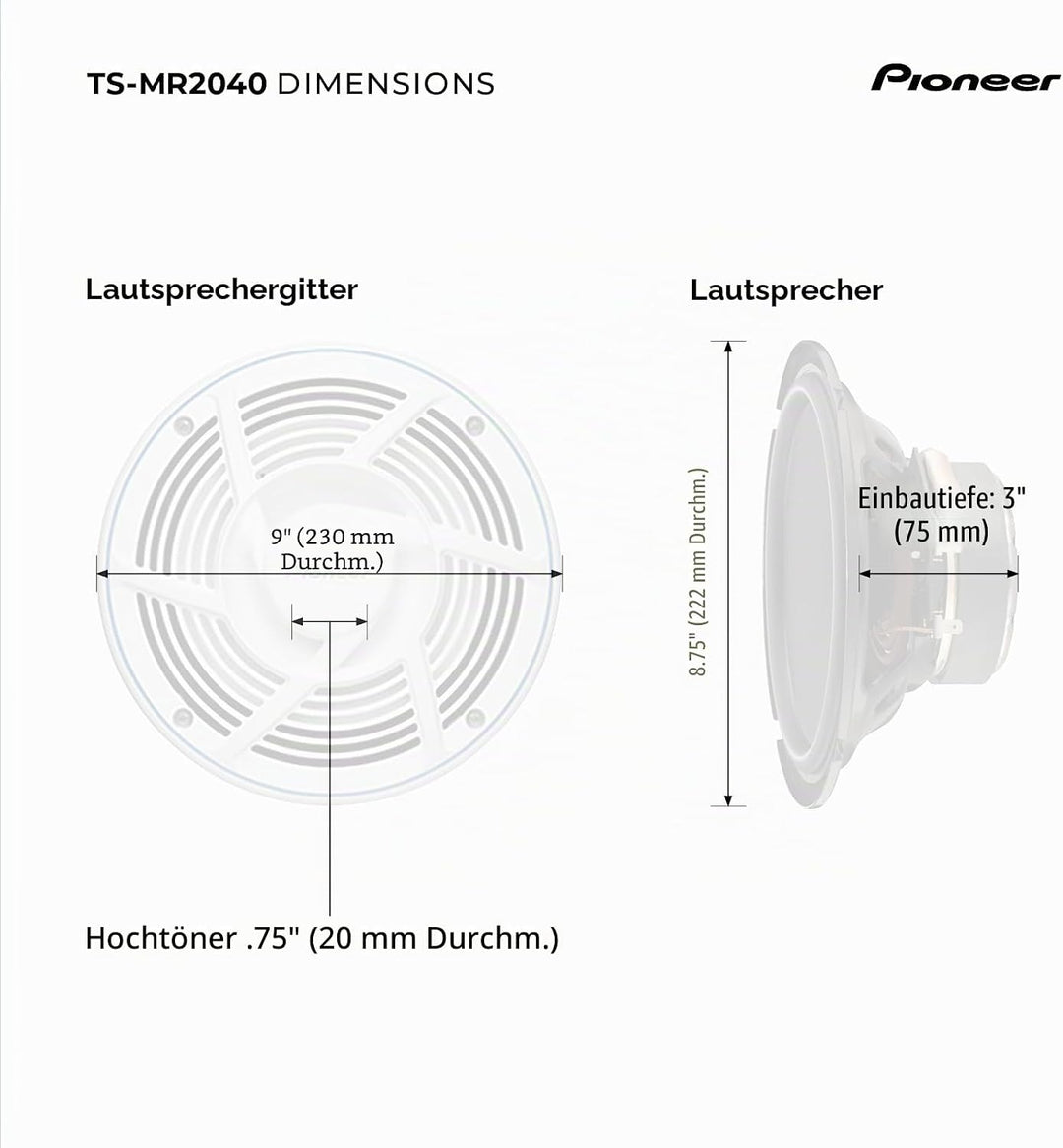Pioneer TS-MR2040 Marine