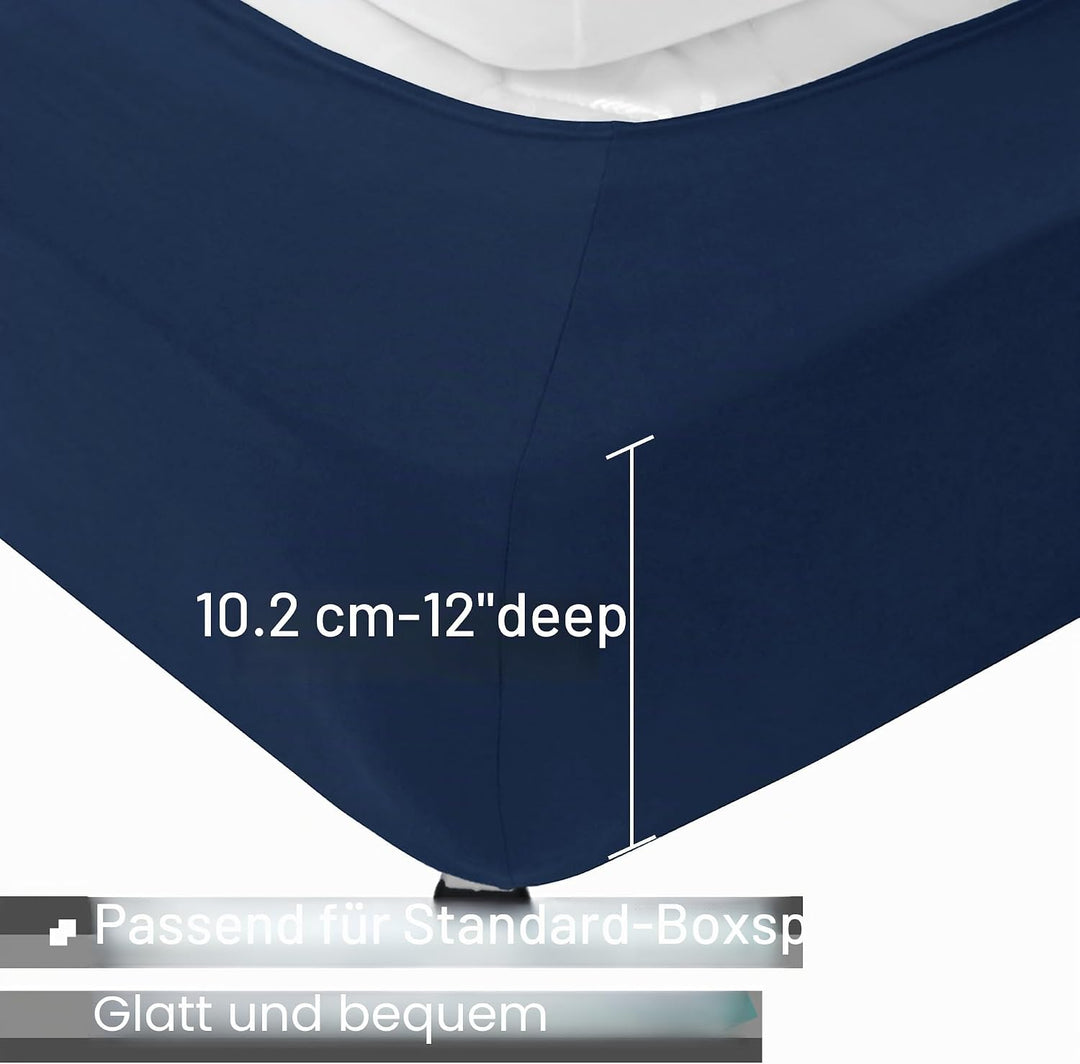 Boxspring-Bezug, King-Size-Bett, Jersey-Strick und dehnbar, 4 Seiten, für Hotel und Zuhause, King-Si