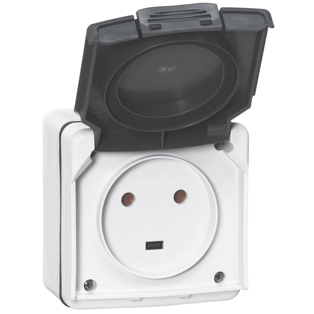 Legrand - Prise étanche 20 A- Reçoit fiche 20 A - 2P+T - Gris