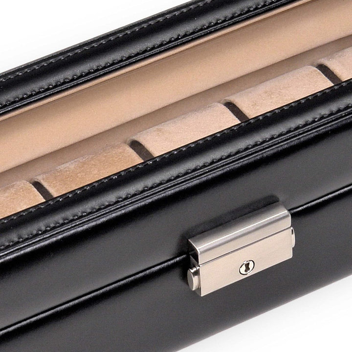 SACHER Uhrenetui für 6 Uhren new classic/schwarz (Leder)