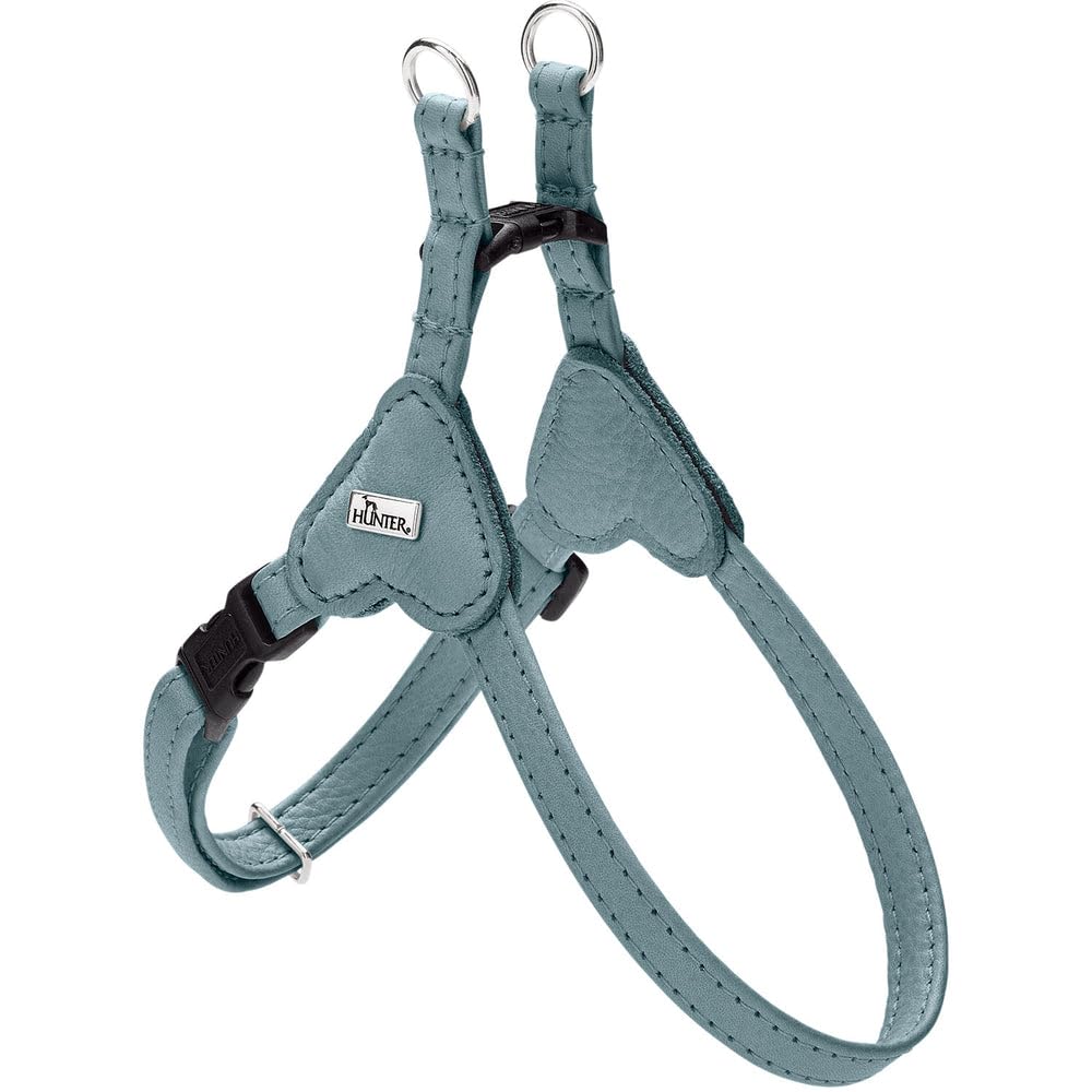 Hunter Hundegeschirr SOHO MINI, Farbe: hellblau, Rindsleder, weich & geschmeidig, fellschonend, leic