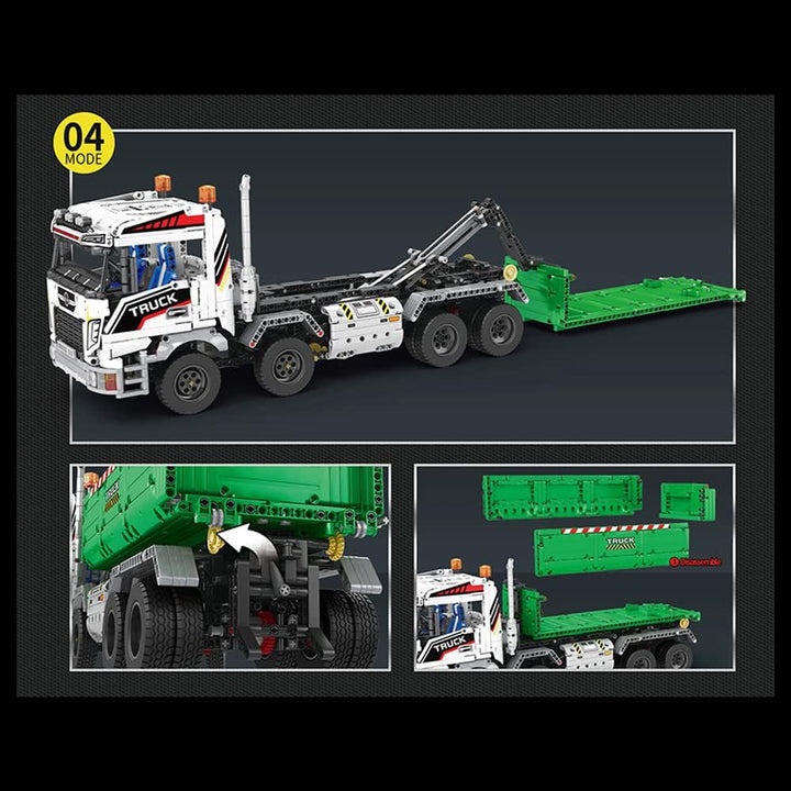 DOYAY Technik LKW Mit Anhänger, 2950 Teile Technik Truck Ferngesteuert Auto mit Motoren, Technik Dum