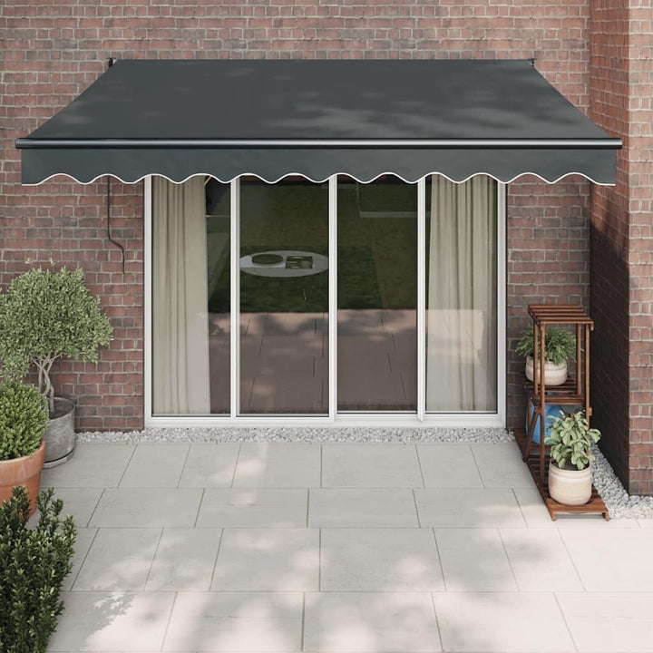 vidaXL Markise, Sonnenmarkise mit Kurbel Automatisch, Gelenkarmmarkise für Terrasse Balkon, Sonnensc