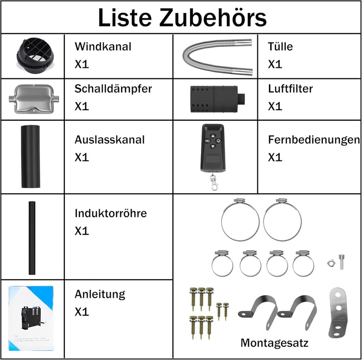 UISEBRT 12V Diesel Standheizung 8kw, Standhezung Dieselheizung Diesel Lufterhitzer, Air Diesel Heizu