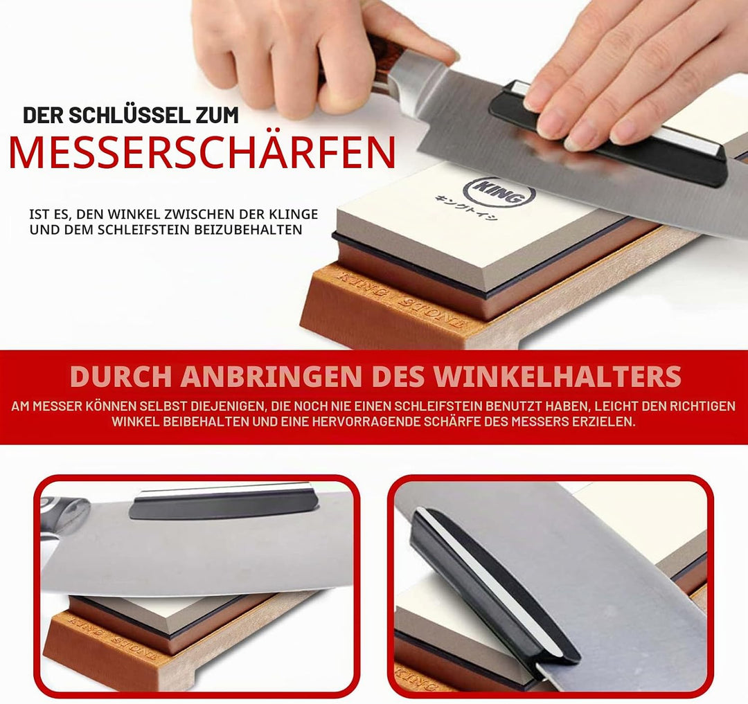 KING Schleifstein-Starter-Set enthält 1000/6000er Körnung, Kombinationsschleifstein, hergestellt in