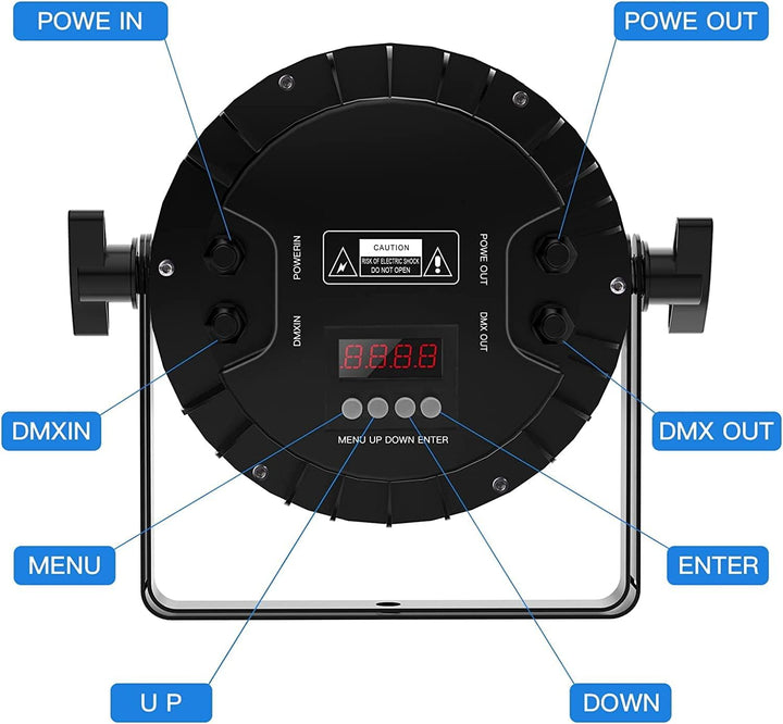 HOLDLAMP 4 PCS 180W IP65 LED Par Scheinwerfer Outdoor, RGBW 18 LED Bühnenlicht Wasserdicht mit Kabel