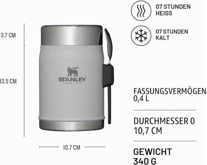 Stanley Classic Legendary Thermobehälter für Essen mit Spork 400 ml - Hält 7 Stunden Heiss oder Kalt