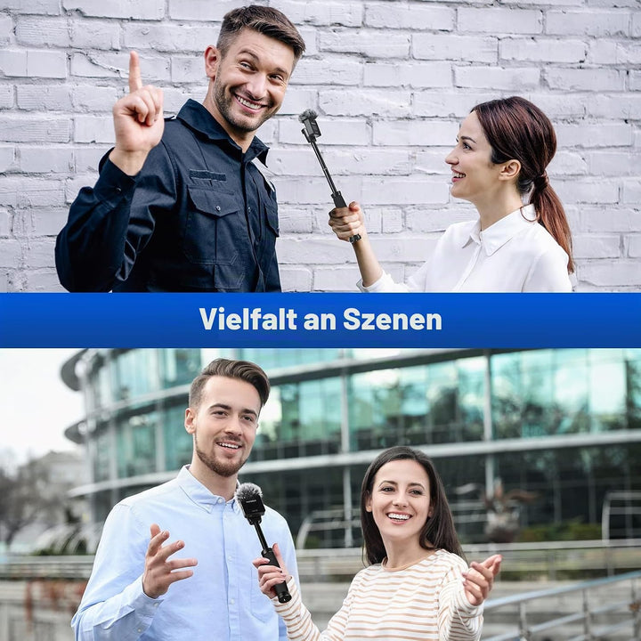 NEEWER 12"/30cm Teleskop Interview Mikrofongriff für Wireless Go, Lavalier Videomikrofon Handheld Ad