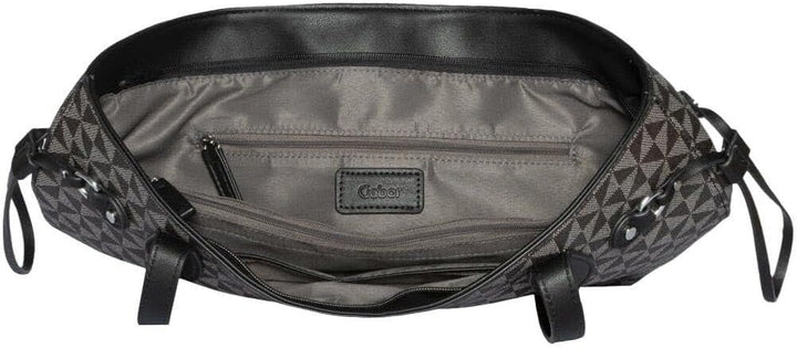 Gabor bags Barina Damen Shopper Umhängetasche Reissverschluss Mixed Black, Mixed Black