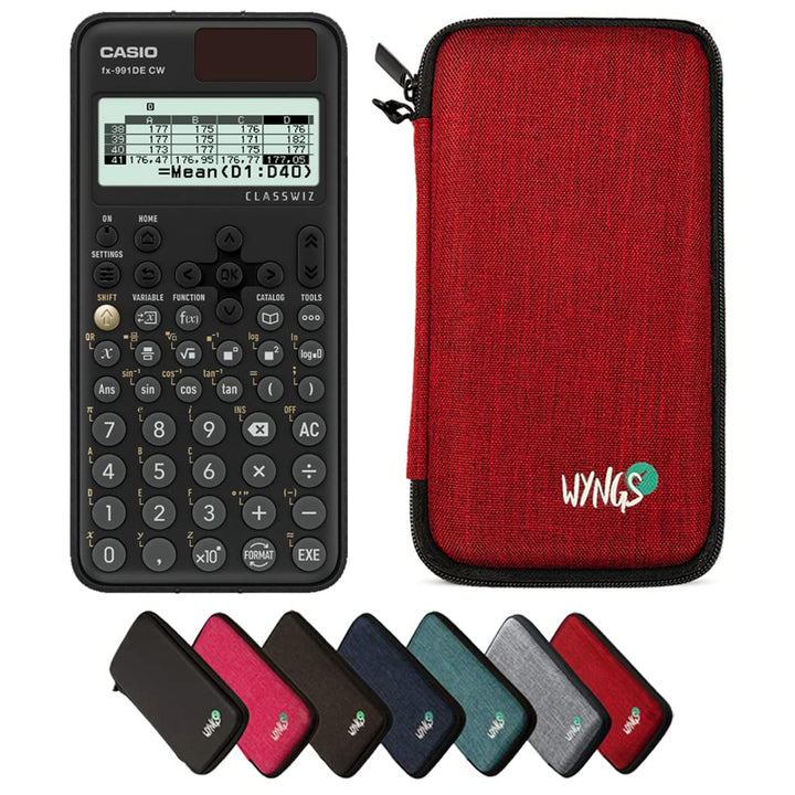 CALCUSO Sparpaket: Casio FX-991DE CW ClassWiz technisch-wissenschaftlicher Schulrechner + WYNGS Schu
