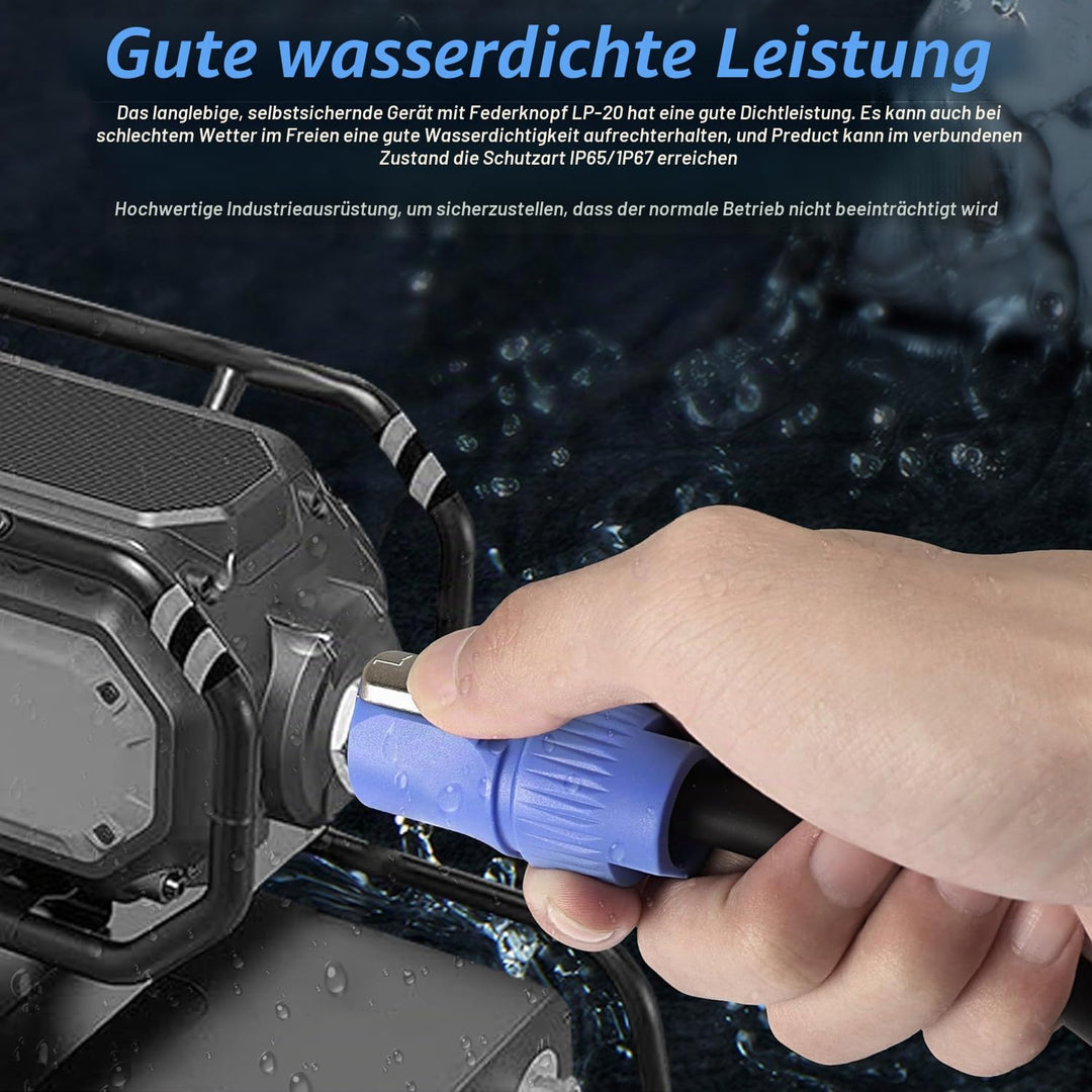 XMSJSIY PowerCon-Stromkabel AC PowerCon Eingang zu Ausgang 12AWG 3-Pin-Stromverlängerungskabel für L