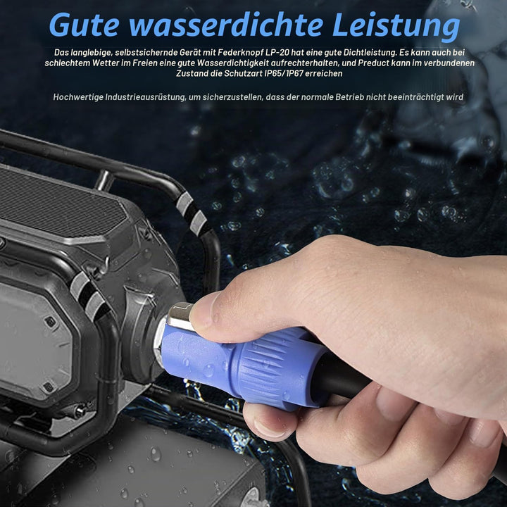 XMSJSIY PowerCon-Stromkabel AC PowerCon Eingang zu Ausgang 12AWG 3-Pin-Stromverlängerungskabel für L