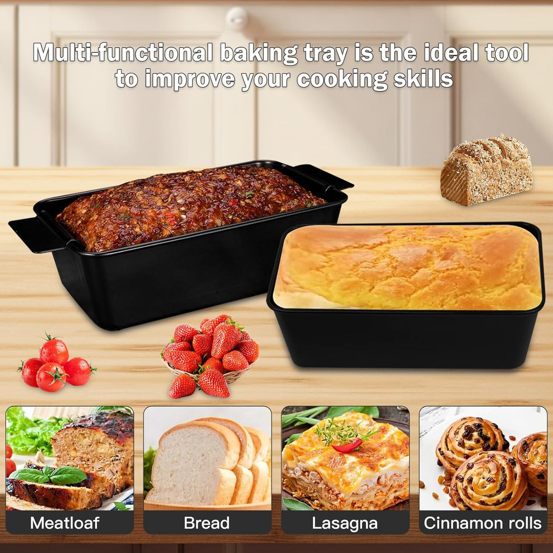 Generisch Brotbackform, Kastenform Brot, 2-in-1 Fleischpastetenform mit Ablaufrost, Backform Rechtec