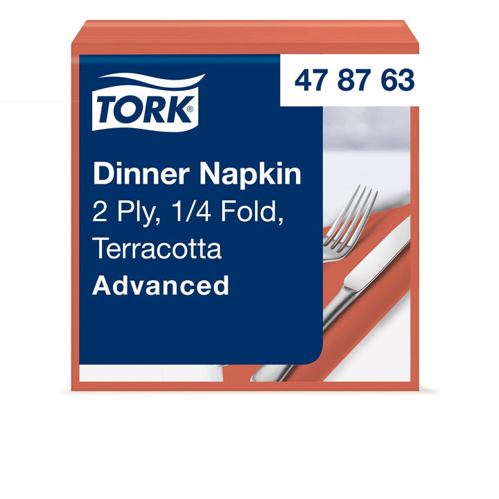 Tork 478763 Dinnerservietten Terracotta / 2-lagige Papierservietten / Passend für jede Gelegenheit /