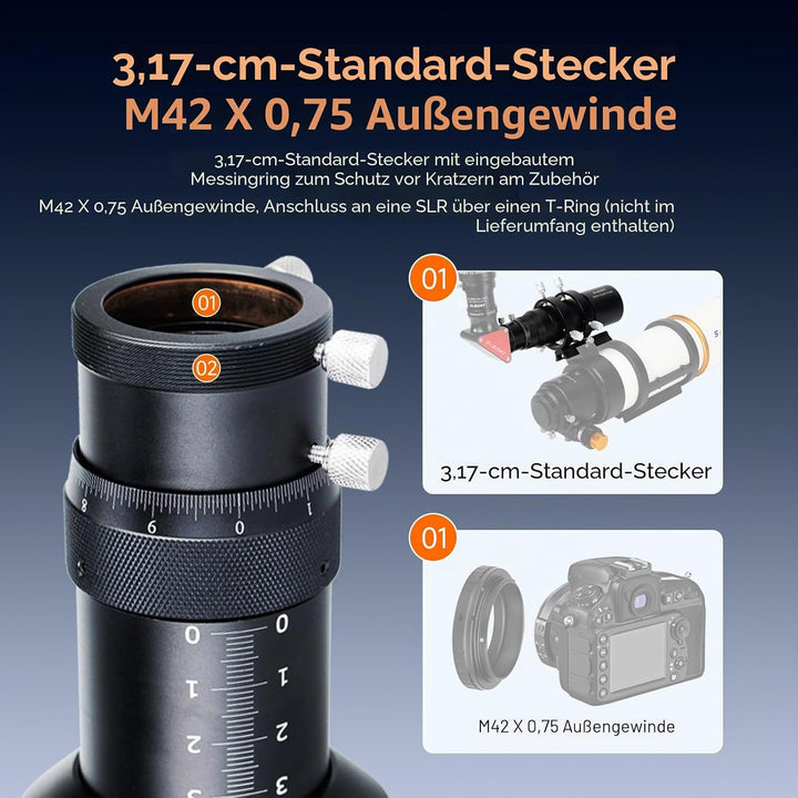 Svbony SV106 Teleskop Guiders, 60mm FMC Teleskope Sucher mit 240mm Brennweite Helical Fokussiergerät