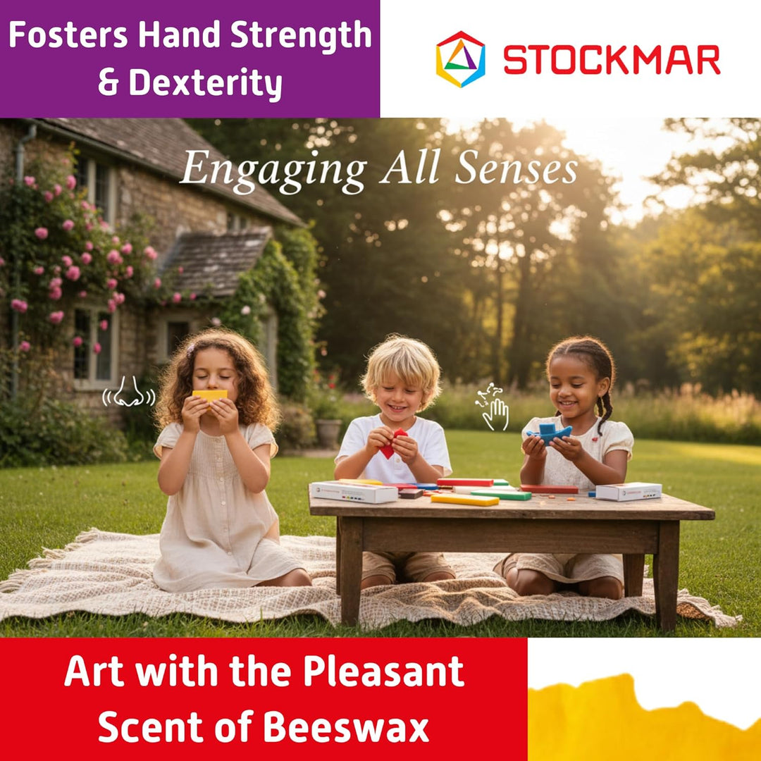Stockmar 51200 - Knetbienenwachs, 100 x 40 mm, 12 Farben